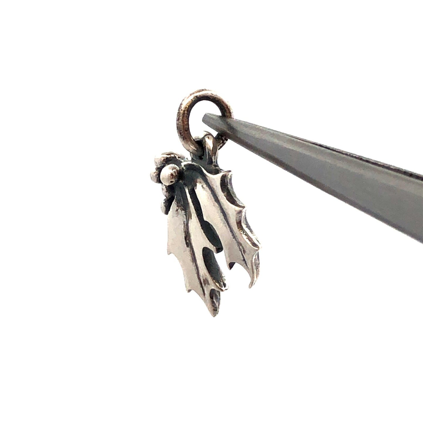 Retired James Avery 925 Sterling Silver Mistletoe Holly Berry Christmas Charm