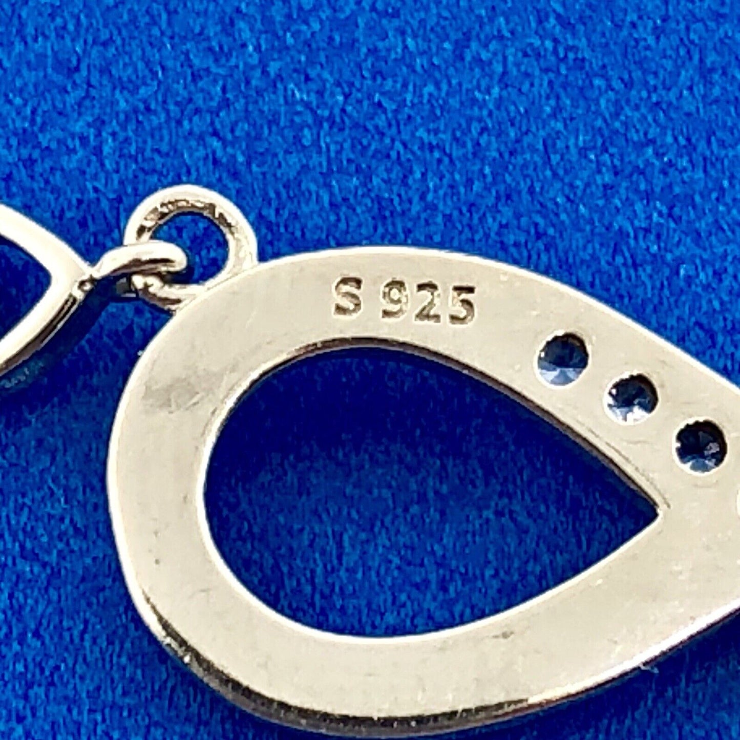 Lovely Sterling Silver 925 Diamond Infinity Eternity Figure 8 Heart Necklace