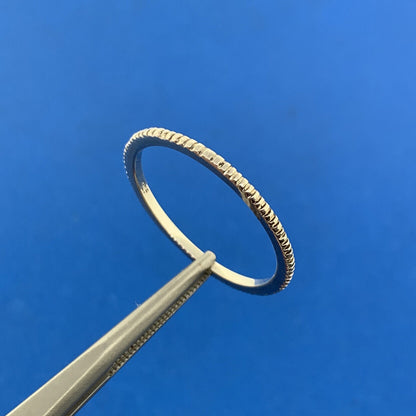 Stackable 925 Sterling Silver Ribbed Band Ring