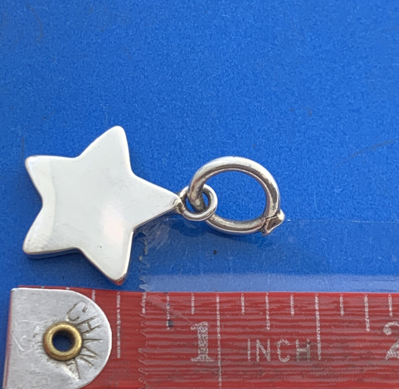 925 Sterling Silver Solid Star Charm Pendant