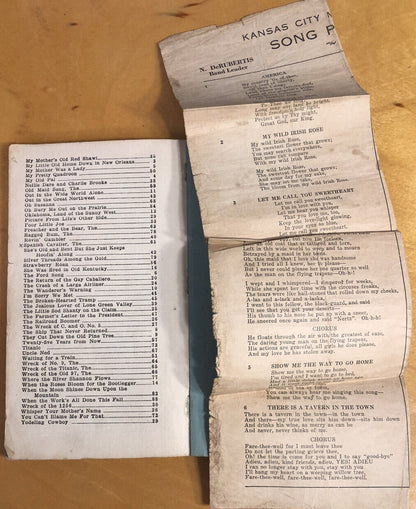 1920-1930's Lot of Five Antique Pocket Literature and Song Books