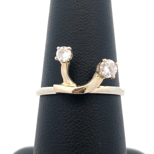 Designer Benchmark 14K Yellow Gold Round Diamond Anniversary Stacking Ring