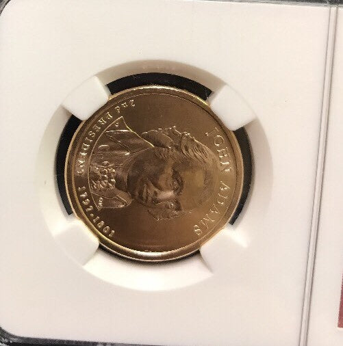2007 P John Adams Presidential Dollar $1 NGC MS65 First Day of Issue