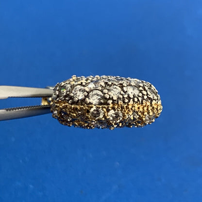 Designer DBJ 925 Sterling Silver Vermeil Cubic Zirconia Cluster Heart Pendant