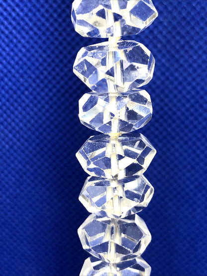 Estate Faceted White Amethyst Graduated Bead Statement Necklace