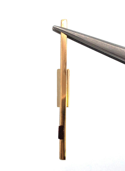 Christian Dior Gold Tone Genuine Rose Wood Rectangle Original Box Key Ring