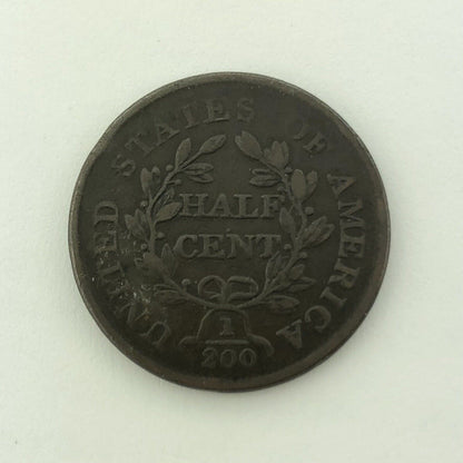 1804 P Draped Bust Copper Half Cent Early US Copper Better Key Philadelphia Coin