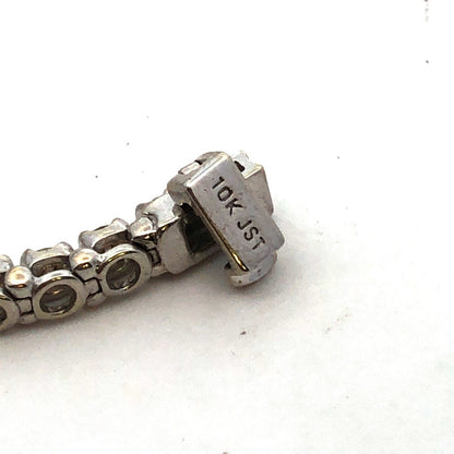 Designer JST 10K White Gold Round Diamond Tennis Bracelet