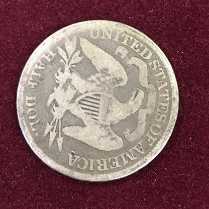 1873 US Coinage Silver 90% Seated Liberty Half Dollar 50C With Arrows