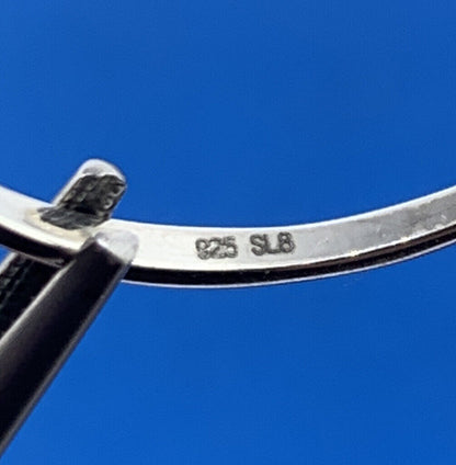 Designer 925 Sterling Silver Cubic Zirconia Stackable Band Ring