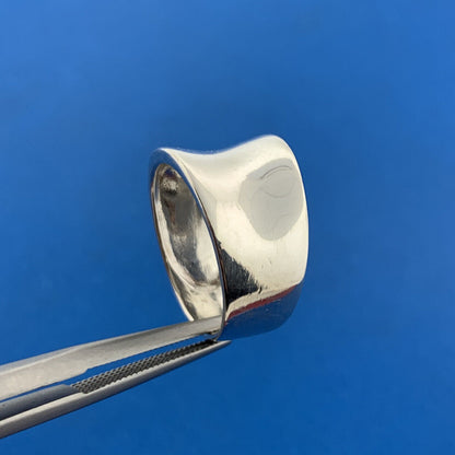 Designer 925 Sterling Silver Highly Polished Modernist Tapered Cigar Band Ring