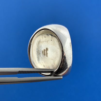 Mia Fiore Dyadema Italy Sterling Silver Lira Replica Statement Dome Ring