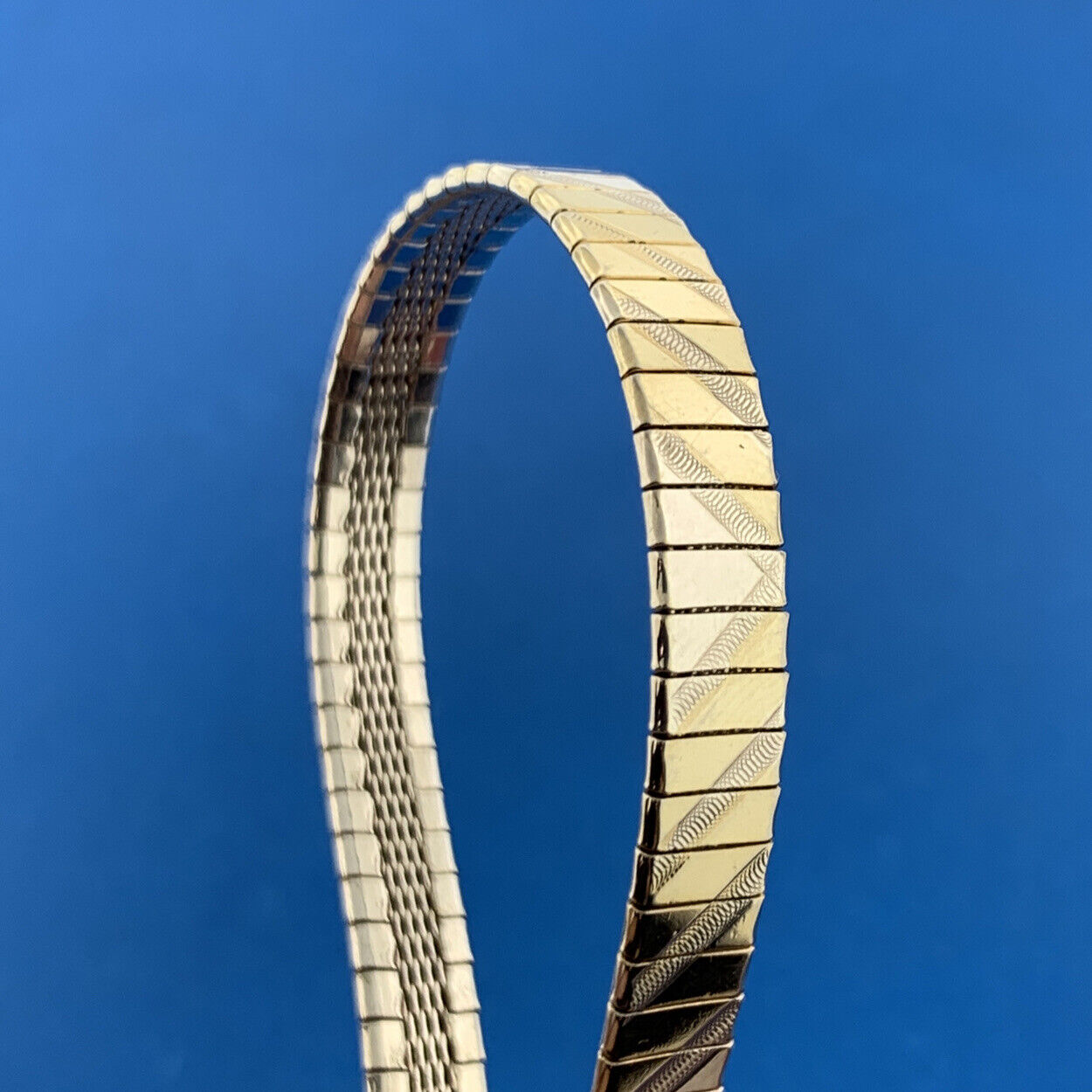 Designer 925 Sterling Silver Polished Florentine Etched Serpentine Link Bracelet