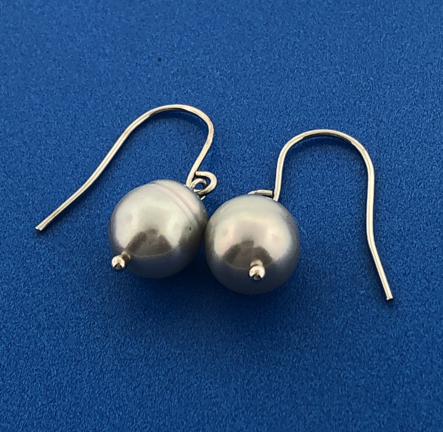 Designer Honora Sterling Silver 925 Freshwater Gray Pearl Dangle Hook Earrings