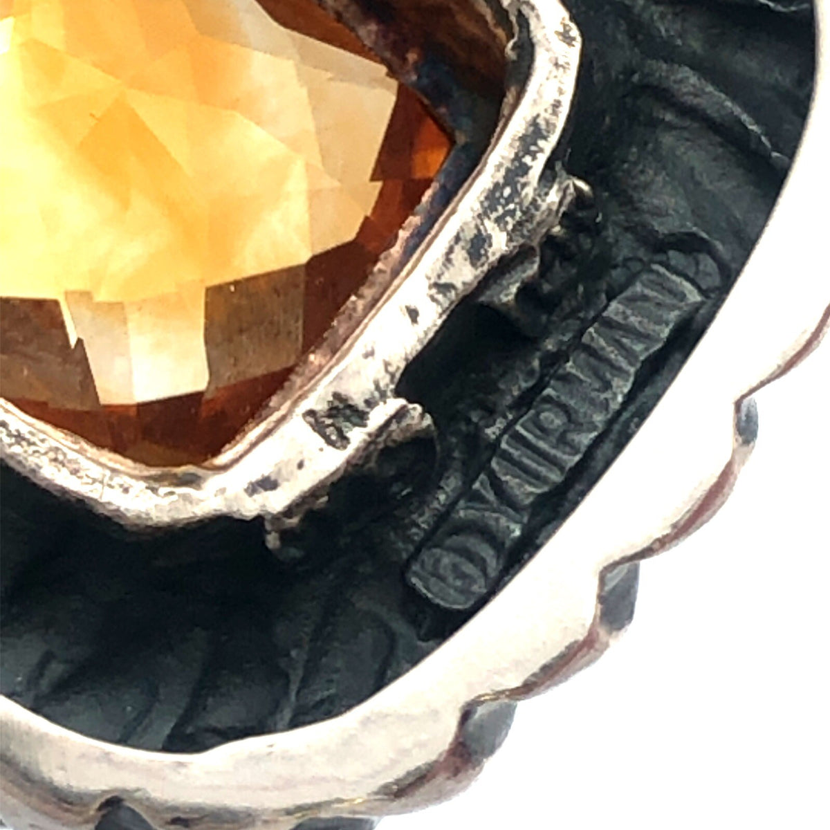 David Yurman 925 Sterling 14K Yellow Gold Citrine Tourmaline Enhancer Pendant