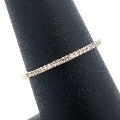14k White Gold Pave Diamond Wedding Anniversary Eternity Band Ring