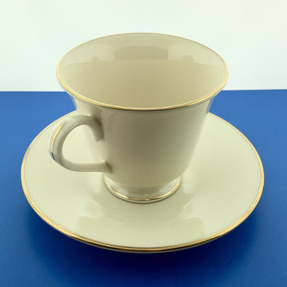 Vintage Lenox Hayworth Pattern Cosmopolitan Collection Tea Cup & Saucer Set of 2