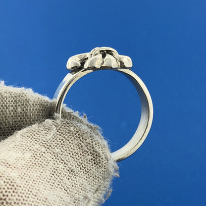 925 Sterling Silver Fleur De Lis Religious French Cigar Band Ring