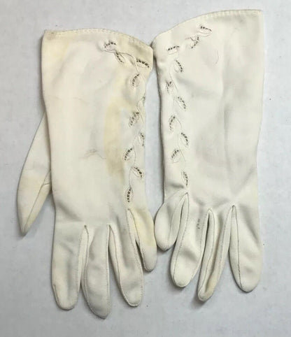 Vintage 11 Item Lot 6 Pair Tea Evening Wedding Party Gloves 4 Bold Scarves