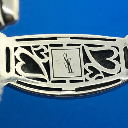 Designer Scott Kay 925 Sterling Silver Basket Weave Knot Statement Cuff Bracelet