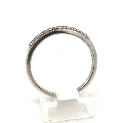 Designer DJoy 925 Sterling Silver Round Diamond Pave Anniversary Band Ring