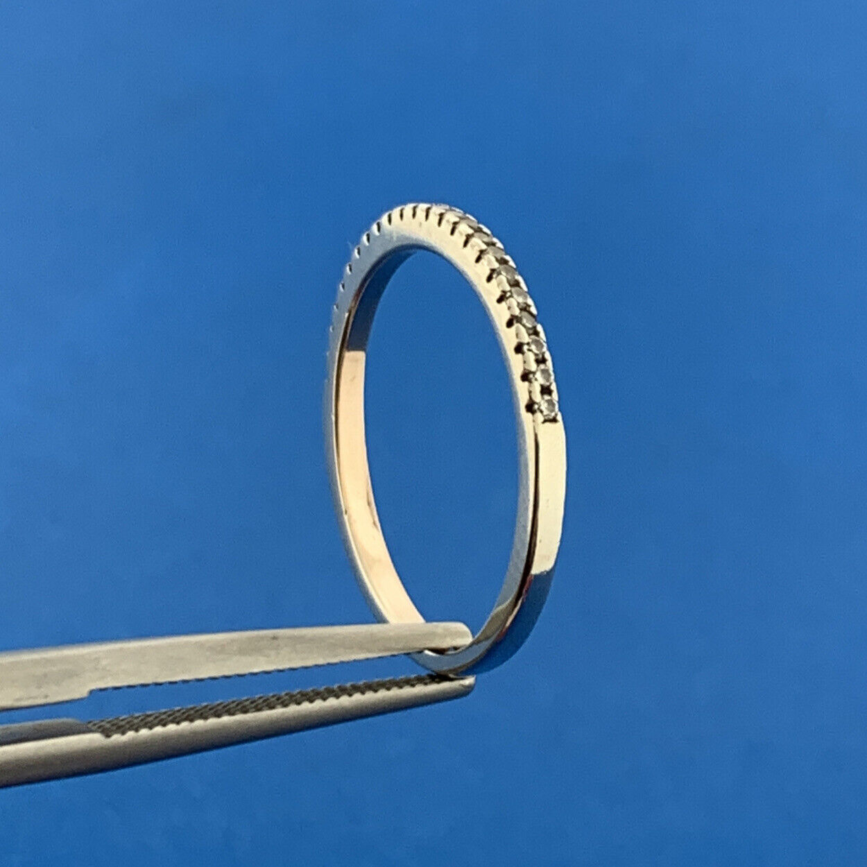 Designer 925 Sterling Silver Diamond Wedding Anniversary Eternity Band Ring