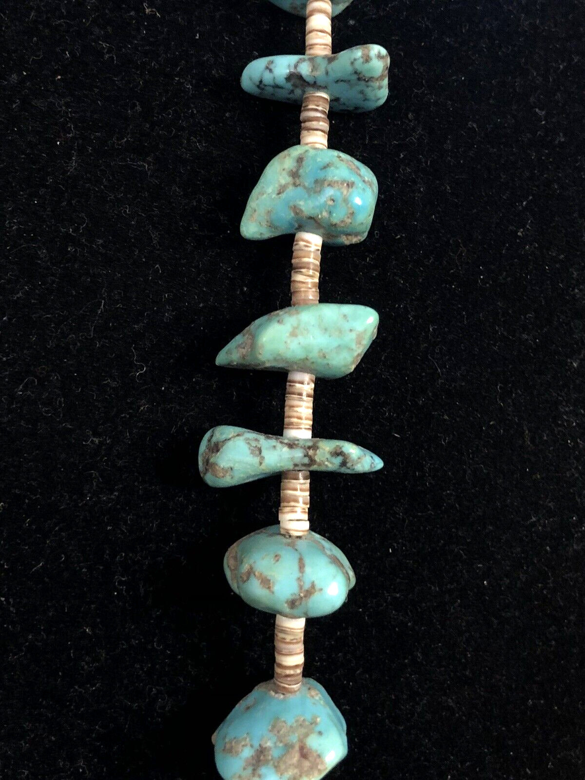 Vintage Artisan Natural Turquoise Chunky Beads Agate Bead Statement Necklace