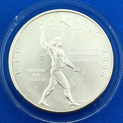2006 P Benjamin Franklin Scientist Commemorative Uncirculated Silver Dollar
