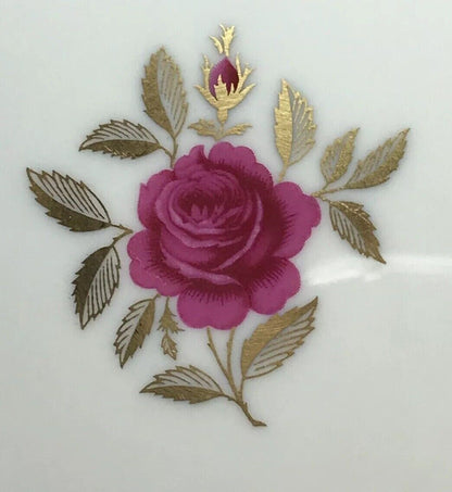 Lenox China Rhodora Pattern Rose Design Gold Linen 10-3/8" Dinner Plate