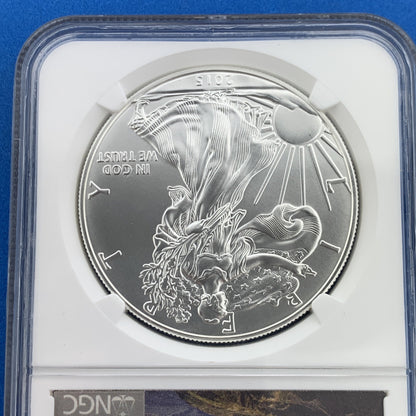 2015 American Silver Eagle 999 Fine 1 Oz Silver NGC MS69 First Release Eagle Lab