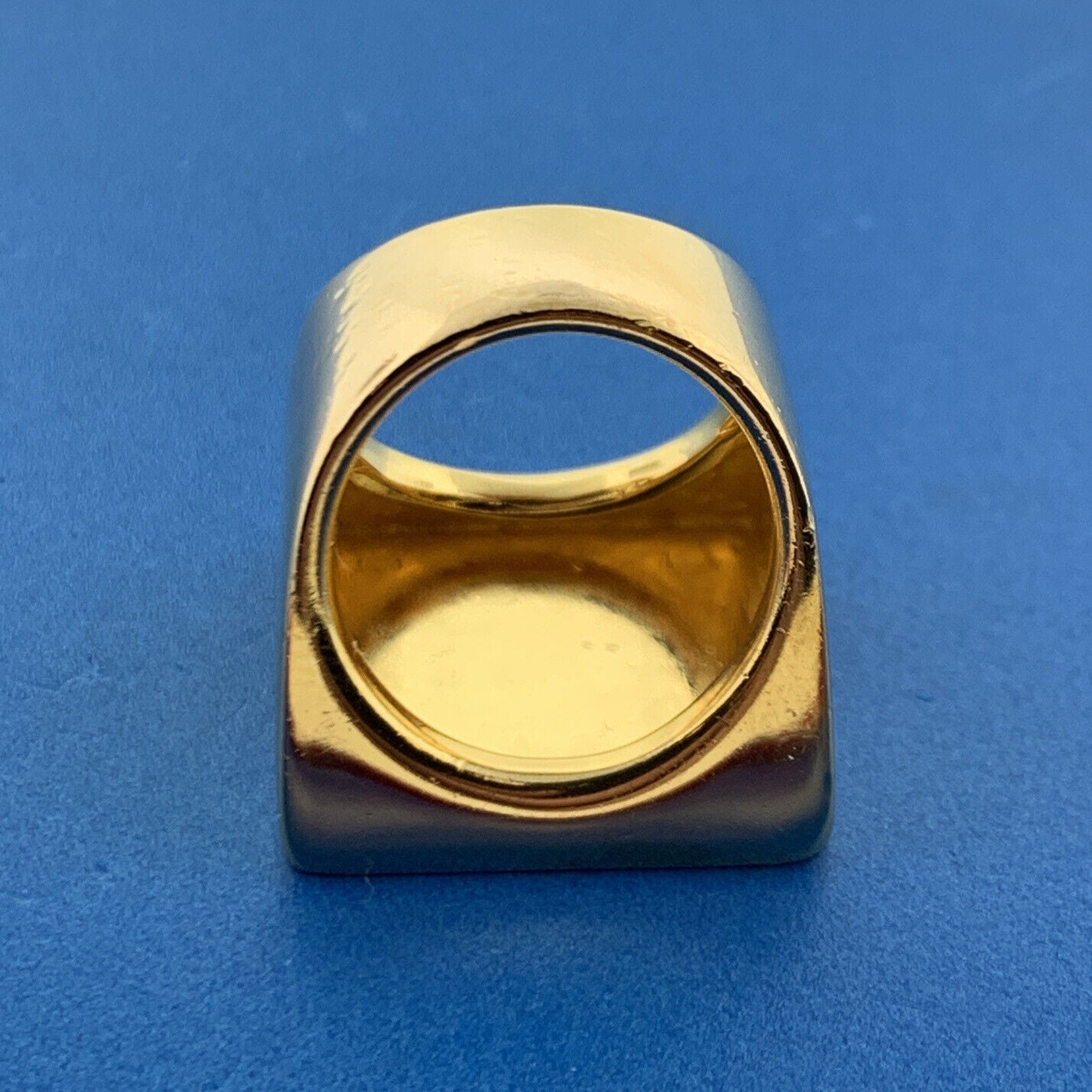 Veronese Italy 925 Sterling Silver Vermeil Florentine Polished Leaf Etched Ring