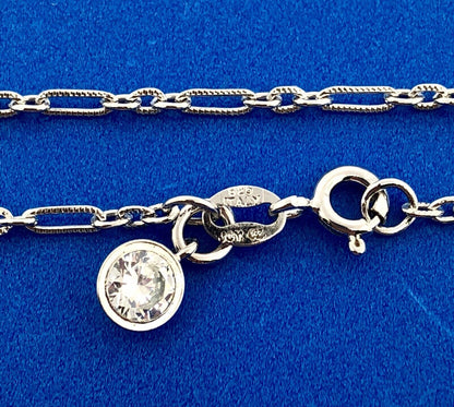 Jacmel Mauritius JCM Sterling Silver 925 Cubic Zirconia Heart Pendant Necklace