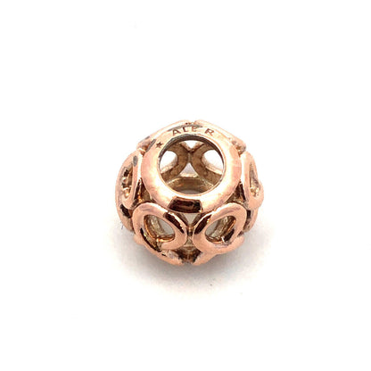 PANDORA ALE 925 Sterling Silver Rose Gold Vermeil Infinite Shine Charm 781872