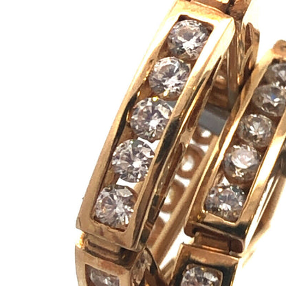 Designer 14K Yellow Gold Diamonique Cubic Zirconia CZ Statement Tennis Bracelet