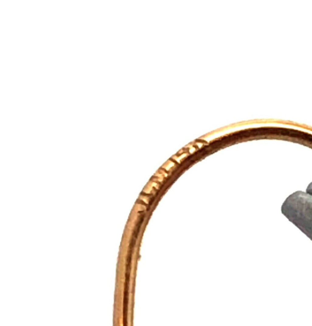 Designer JCM 14K Yellow Gold Textured Heart Love Hook Dangle Earrings