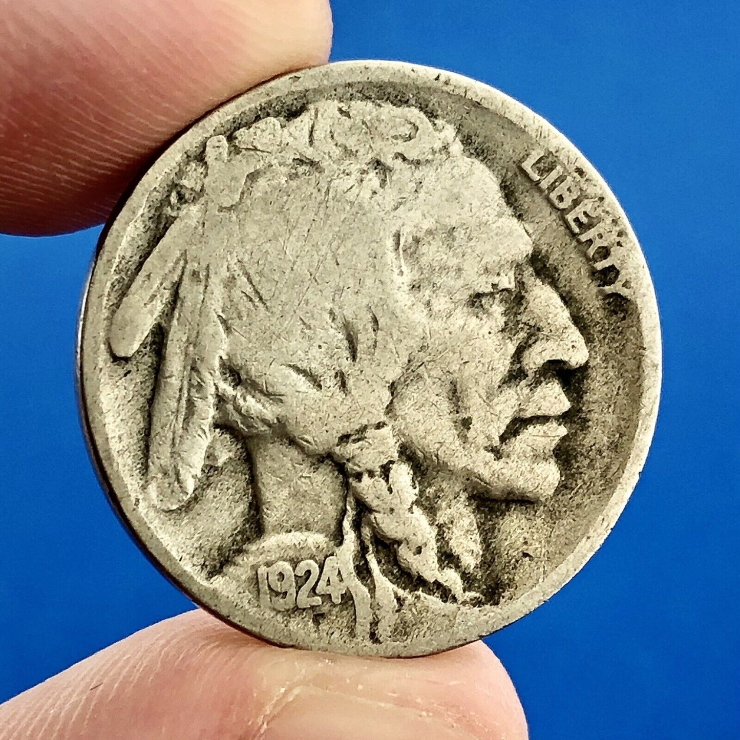 1924 D Indian Head Buffalo Nickel Better Key Scarce Denver Mint Coin