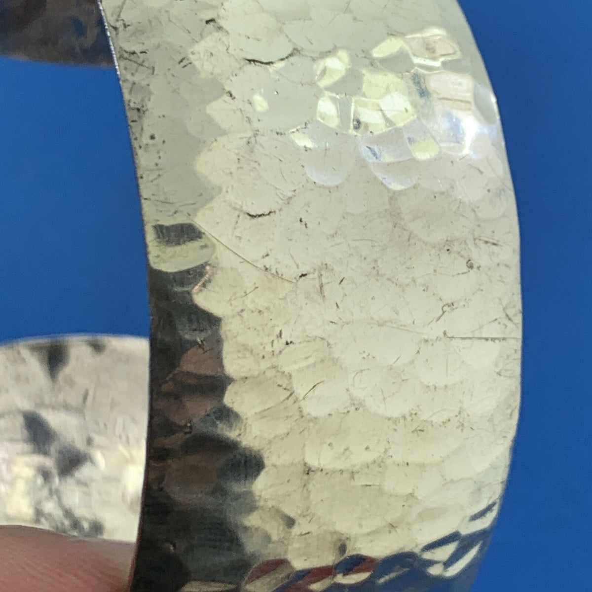 Gusterman Silversmiths Santa Fe 925 Sterling Silver Hammered Cuff Bracelet