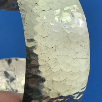 Gusterman Silversmiths Santa Fe 925 Sterling Silver Hammered Cuff Bracelet