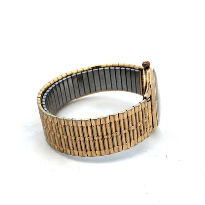 Vtg Mid Century 10K Gold Filled Hamilton Automatic Accordion Band Wrist Watch