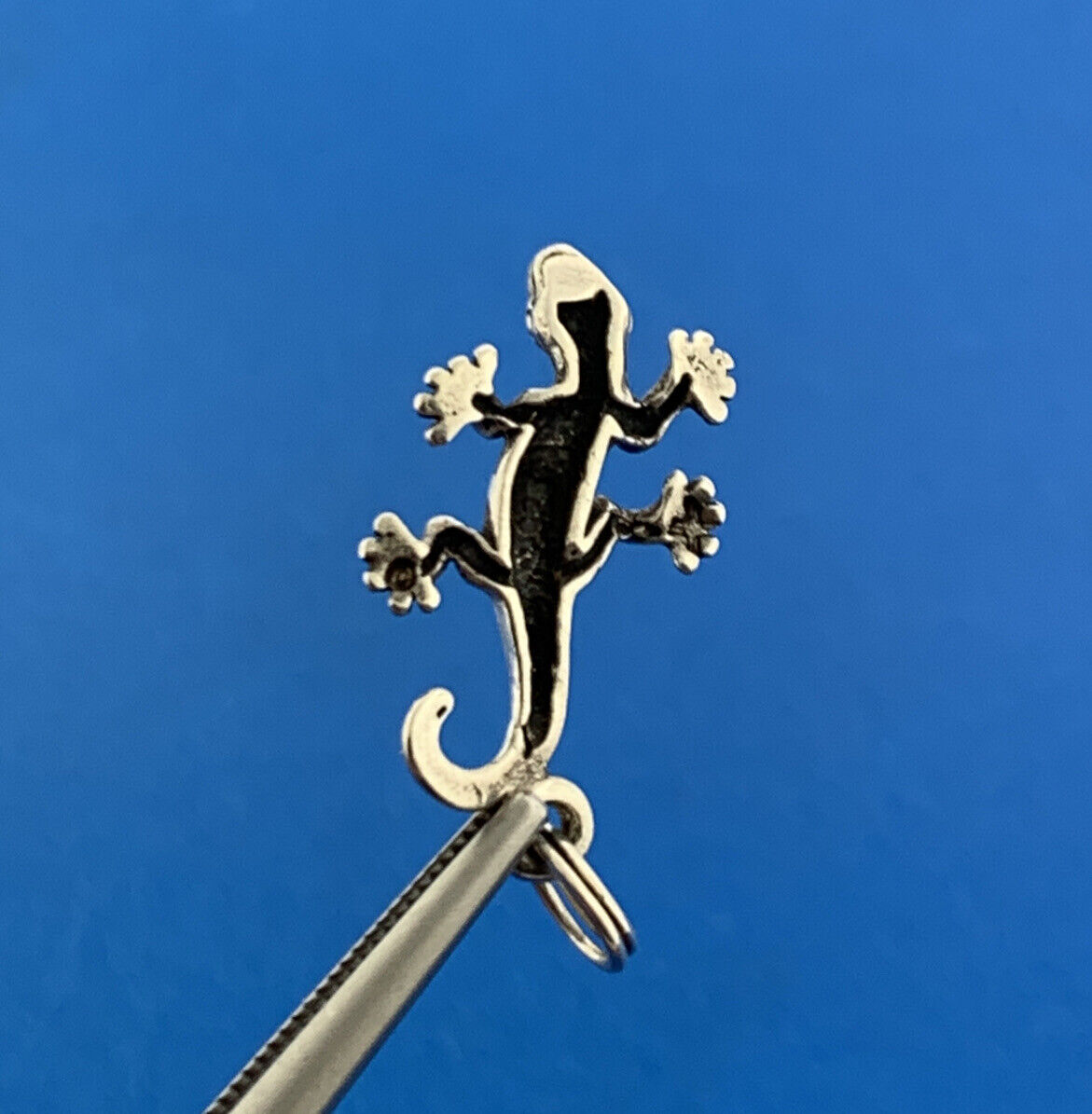 Designer Sterling Silver Lizard Chameleon Gila Monster Bracelet Pendant Charm