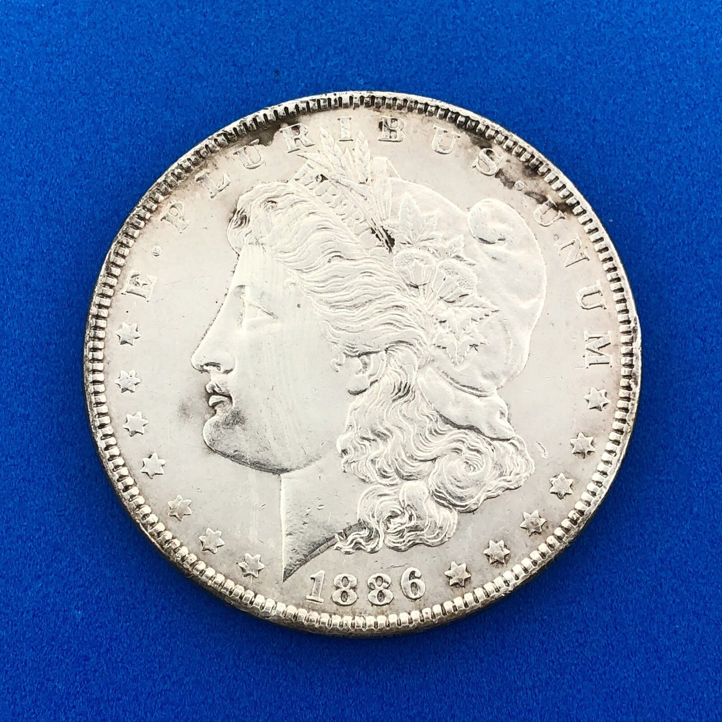 1886 P Morgan Silver Dollar Better Rare Key Philadelphia Mint Coin BU Details