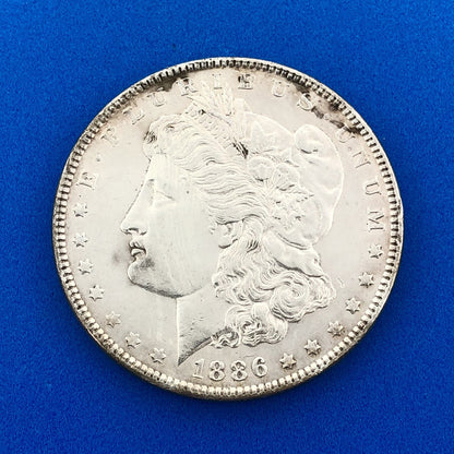 1886 P Morgan Silver Dollar Better Rare Key Philadelphia Mint Coin BU Details