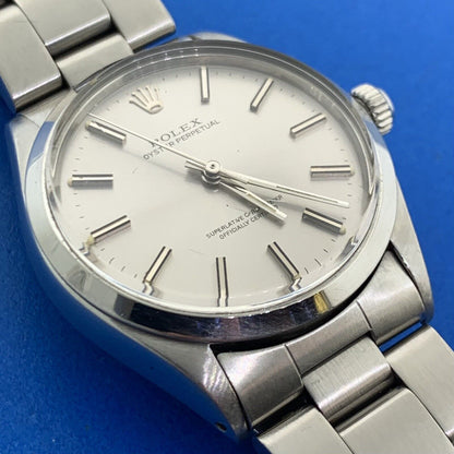 Rolex Stainless Steel Oyster Perpetual 1002 34MM  Silver dial