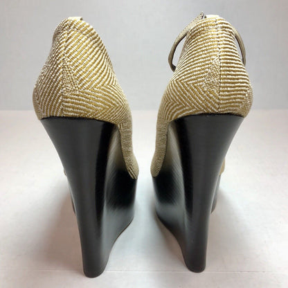 Burberry Prorsum Spring Check Leicester 140 Wedge Pumps Box Pouch Slightly Worn