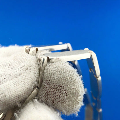 Designer Dellapina Sterling Silver Panel Link 7.5" Bracelet 16.5" Necklace Set