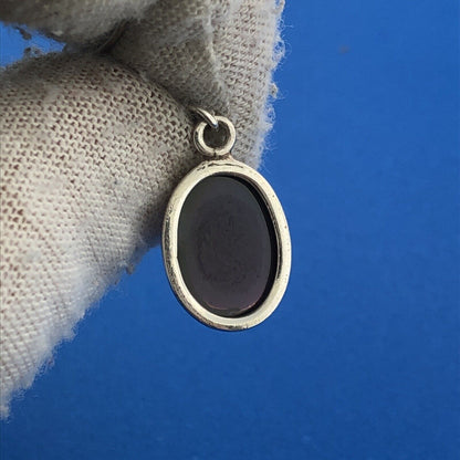 Stunning Sterling Silver 925 Oval Cabochon Purple Amethyst Dangle Hook Earrings