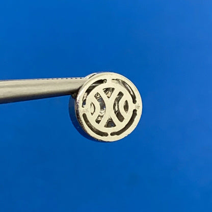 Designer 14K White Gold Diamond Cluster Slide Pendant