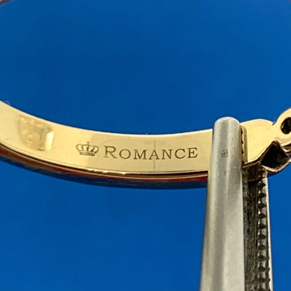 Romance 18K Yellow Gold Diamond Wedding Anniversary Band Stackable Ring