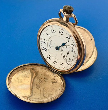 1921 Illinois Gold Filled Full Hunter Grade 305 17j Model 7 Pocket Watch Works