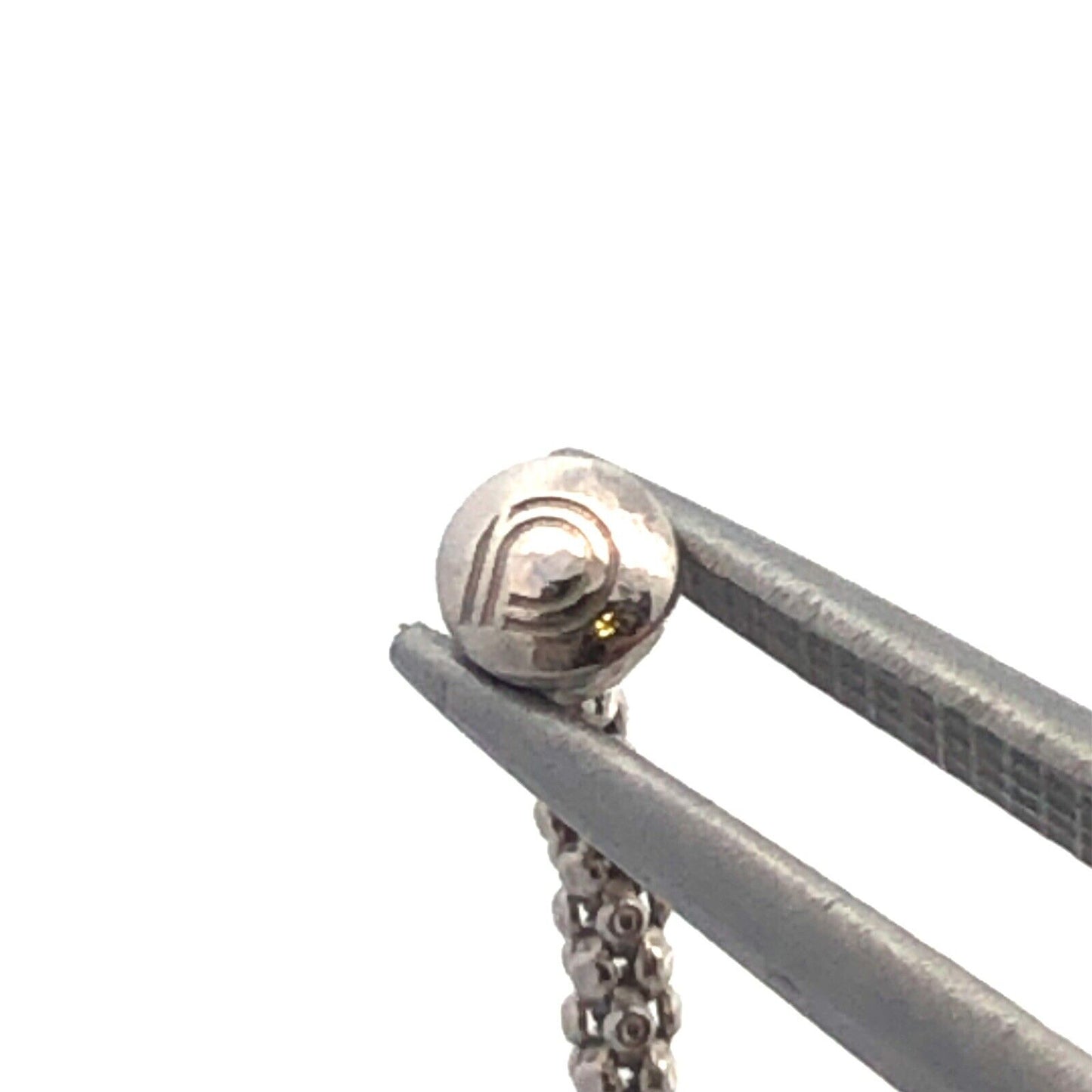 Designer Italy 925 Sterling Silver Double Strand Lariat Popcorn Chain Necklace